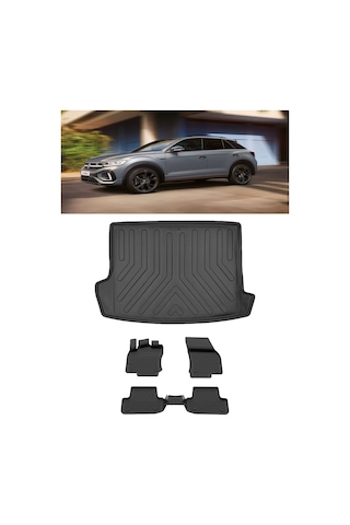 Sahler Volkswagen T-roc 2019 Ve Sonrası 4.5d Paspas 3d Rizline Üst Bagaj Havuzu