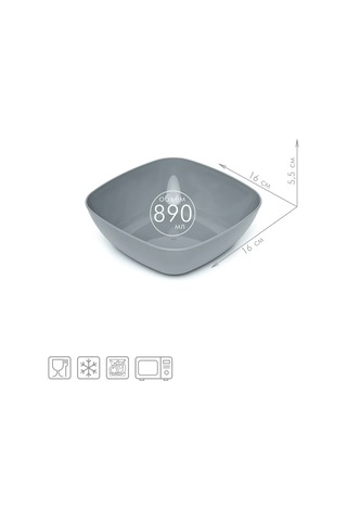 Al' Ternatıva Çorba Ve Yemek Tabakları Seti, Plastik, 6+6 Adet 199454267 Gri