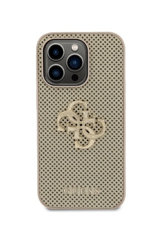 Apple Uyumlu iPhone 14 Pro Max Kılıf Guess Lisanslı Delikli 4g Glitter Büyük Metal Logolu