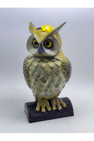 El Yapımı Baykuş Figürü - Dekoratif Baykuş Biblosu