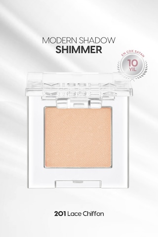 Uzun Süre Kalıcı Kolay Uygulanan Işıltılı Tekli Far Modern Shadow Shimmer 201 Lace Chiffon 201