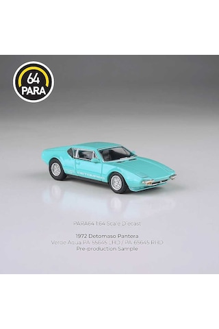 Para64 De Tomaso Pantera 1972 Verde Aqua Lights Down Pa-55645 Çok Renkli