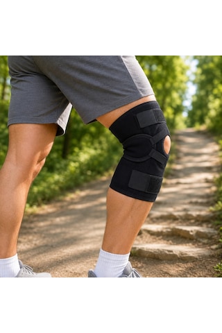 Ligamentli Sporcu Dizliği Patella Destekli Ayarlanabilir Bantlı Diz Koruyucu
