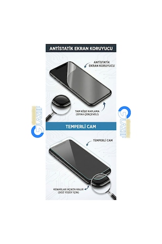 Galaxy Uyumlu S25 Fe Kırılmaz Cam Siyah Köşeli Tam Kapatan Ekran Koruyucu Anti-static