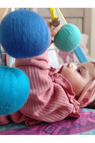 Montessori Gobbi Mobil Doğal 5li Renk Tonlu Dönence Bebek Oyuncağ