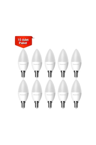 Panasonic 4,9w Led Ampul E14 Duylu Sarı Işık 10 Lu Paket