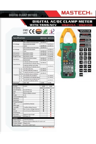 Mastech Ms2115b Dijital Pensampermetre