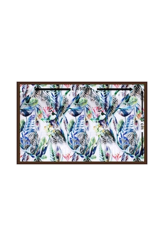 Nazzain Azure Lagoon Desenli Bağlamalı Yırtmaçlı Pareo Plaj Eteği Bikini Üstü Plaj Giyim Yazlık Beachwear 150x95 Cm Çok Renkli