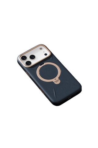 Torras Apple iPhone Uyumlu 17 Pro O Stand Spin Vegskin Serisi Magsafe Kılıf Lacivert
