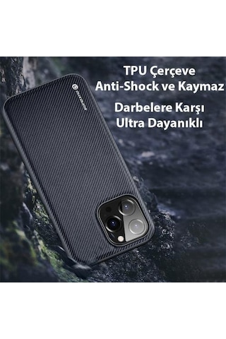 Polham Premium Darbe Emici Apple Uyumlu iPhone 14 Pro 6.1 Kamera Korumalı,Magsafe 5 Katmanlı Kılıf