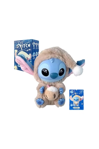 Stitch Sürpriz Anahtarlık Yeni Nesil Labubu Model Stitch Anahtarlık Süpriz Kutusunda 15 Cm Mor