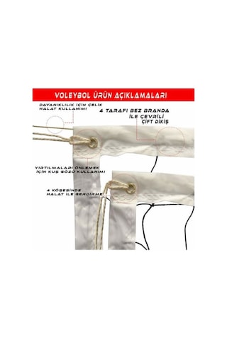 Attack Sport Avf128 Voleybol Filesi Ağı 2 Mm 10x10 Cm