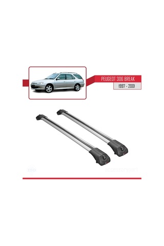 Peugeot 306 Estate 1997-2001 Arası İle Uyumlu Ace-1 Ara Atkı Tavan Barı Gri
