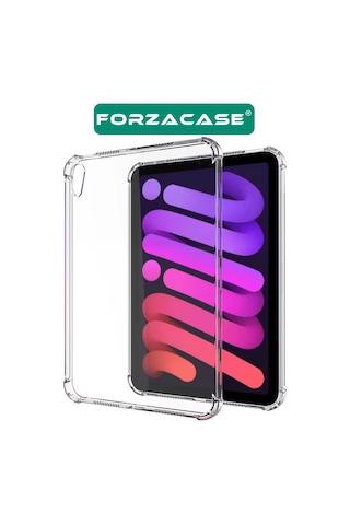 Forzacase Apple Uyumlu iPad  Mini 7. Nesil 2024 8.3 İnch A2995 İle Anti Shock Silikon Kılıf Şeffaf - Fc014 Silikon