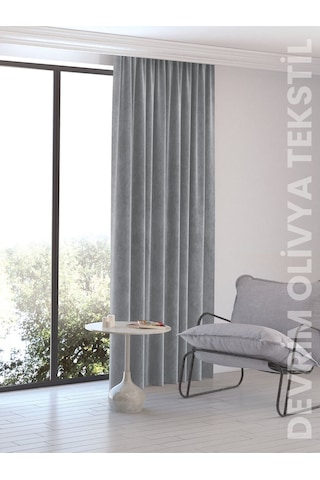 Devrim Olivya Tekstil Bej Sütlü Kahve Blacout Güneş Geçirmez Karartma Fon Perde Her Ölçü Mevcut En X Boy Ölçüler Açık Gri