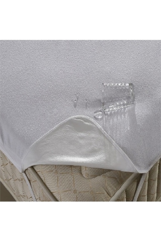 Evony Çift Kişilik Pamuk Sıvı Geçirmez Alez 150x200 Cm Beyaz