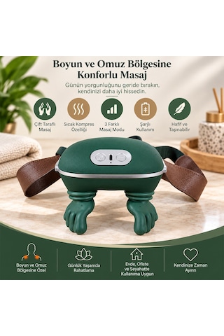 Çift El Şeklinde Boyun Ve Omuz Masaj Aleti 5v - 2000mah 165x155x135mm Dp-770 4915