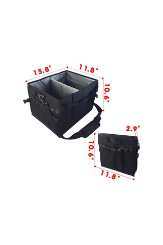 Xiaaokeji Izgara Piknik Çantası Düzenleyici Kağıt Havlu Tutuculu Barbekü Çantası Siyah