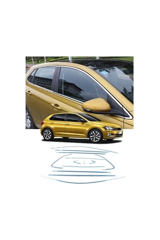 Autogp Vw Polo Aw Cam Çerçevesi Kenar Çıtası Krom Tamtur 2018+ 12 Parça Bgc-1212-22