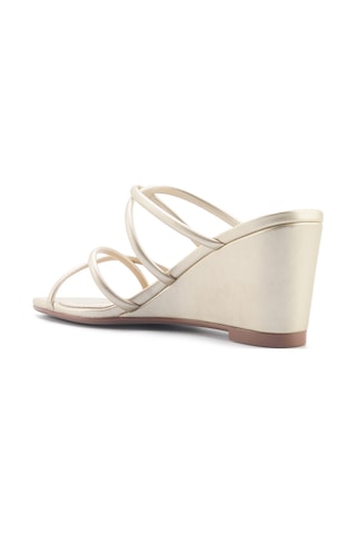 Nine West Jora 5fx Altın Kadın Dolgu Topuk Terlik 000000000101928851 Altın