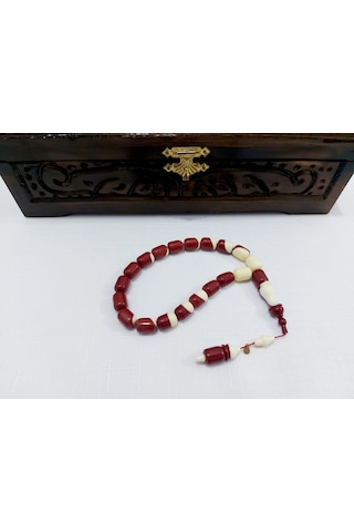 Ahmet Özdemir Usta İmzalı Bordo Bilardo Topu Tesbih 9,5 X 13