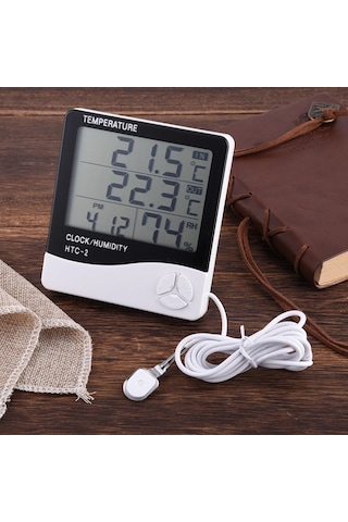 Masaüstü İç - Dış Mekan Dijital Termometre Nem Ölçer Higrometre 5365