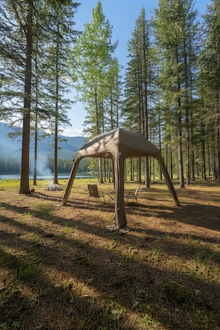 4 Mevsim Modüler Kamp Çadırı - Gölgelik Tente Su Geçirmez Büyük Aile Çadırı 290x290x220cm Brown