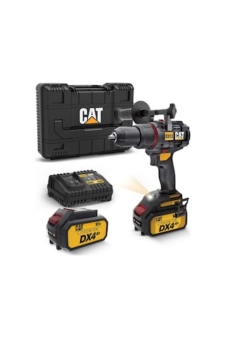 Cat DX13.1 18 V 4.0 Ah Li-ion 80 NM Çift Akülü Kömürsüz Profesyonel Şarjlı Darbeli Matkap