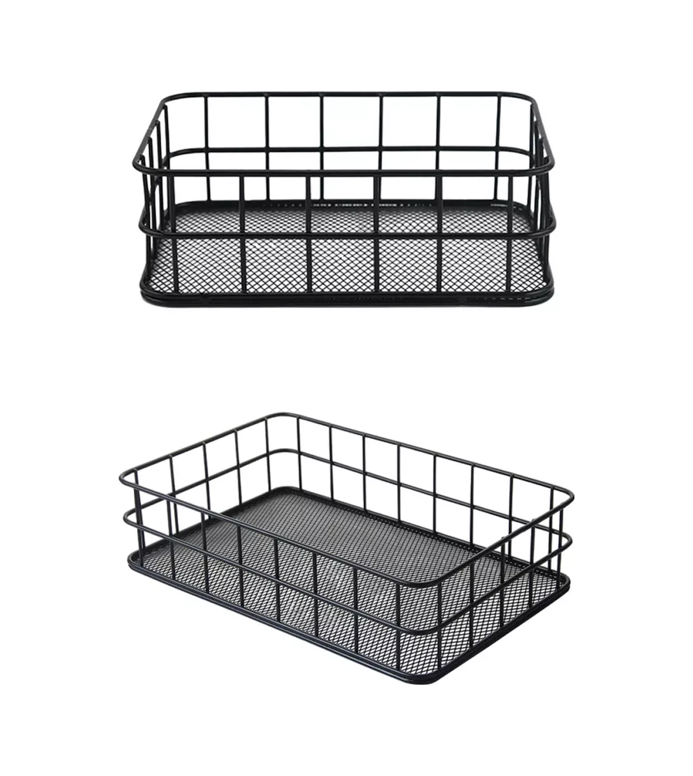 Homlove Metal Saklama Sepeti, Küçük Eşyalar İçin Düzenleyici 192840121 Siyah