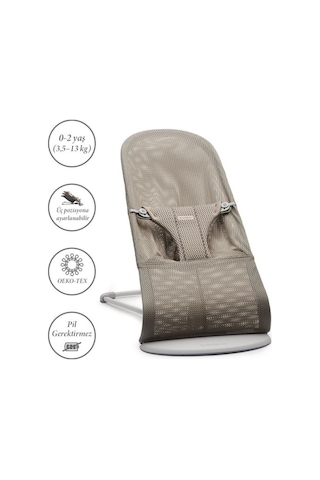Babybjörn Bliss Ana Kucağı Mesh Oyuncaklı / Grey Beige