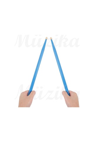 Chroma Davul - Bateri Bageti Drumsticks 5a Pürüzsüz Yüzey Mavi