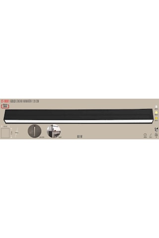 1 Adet Cata Ct 9081 60w 120cm Linear Armatür 4000k Ilık Beyaz