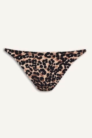 Defacto Regular Fıt Leopar Desenli Kırışık Dokulu Kumaş Bikini Alt G7038ax26smbk81 Siyah-bk81
