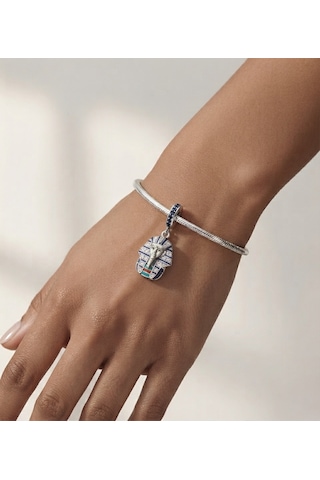 Kadın Firavun Model Gümüş Charm Gümüş