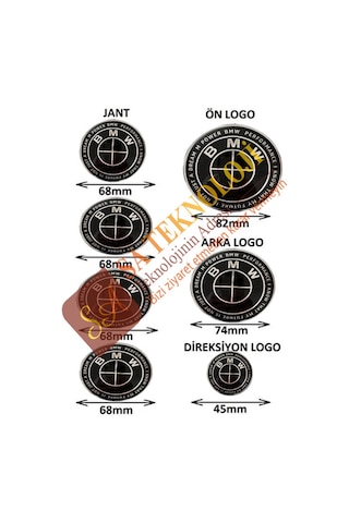 Bmw 50.yıl özel logo seti (Newworld Fullblack 51148132375-511482)