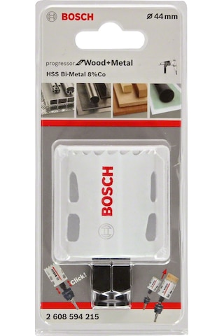 Bosch - Yeni Progressor Serisi Ahşap Ve Metal İçin Delik Açma Testeresi Panç 44 Mm 2608594215