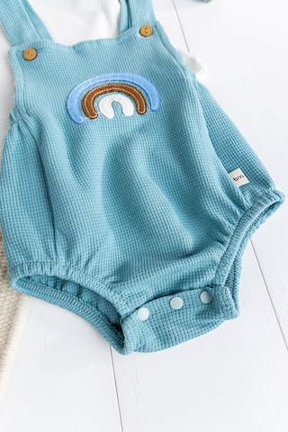 Babymod Gök Kuşaklı 100% Pamuk Erkek Bebek Salopet Yazlık Tulum Yeşil
