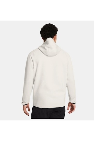 Under Armour Ua Unstoppable Flc Fz Hd Erkek Fermuarlı Sweatshirt 1389352-110 Beyaz