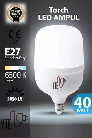 40 W Torch Led Ampul Beyaz 6500k Yüksek Aydınlatma/kalite 1 Adet