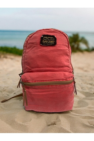 Old Cotton Cargo Kaliteli Vintage Unisex Tek Gözlü Disayn Sırt Günlük Okul Gezi Çantası Donny Bag Pembe