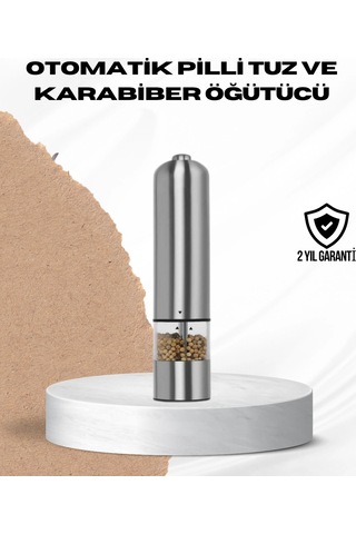 Znv Zenvia Mey İthalat Tek Elle Kullanılan Otomatik Baharat Değirmeni Işıklı Sistem Znv2025 Cmn Renkli