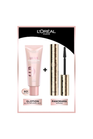 L'Oréal Paris Panorama Maskara + Glotion All-In-One Doğal Işıltı 901 Fair Glow