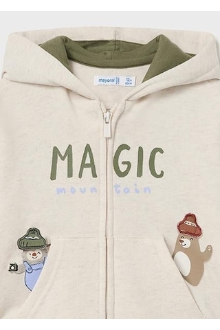 Mayoral Erkek Bebek Kapşonlu Hırka 02475 Ecru