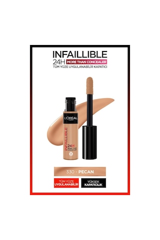 L'Oréal Paris Infaillible 24H Tüm Yüze Uygulanabilir Kapatıcı 330 Pecan + Mini Paradise Maskara