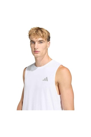 Adidas Running Essentials Erkek Beyaz Yuvarlak Yaka Atlet