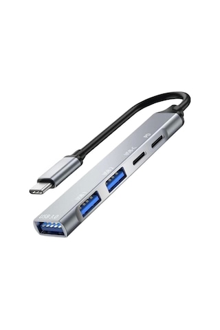 5in1 Metal Usb Hub - Yüksek Hızlı Çoklayıcı, 5 Bağlantı Noktalı, Dayanıklı Ve Taşınabilir Tasarım