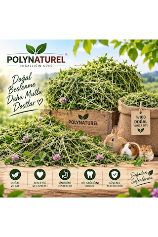 Polynaturel Doğal Yonca Otu 1500 Gr Tavşan, Hamster, Guinea Pig Ve Kemirgenler İçin Kuru Yonca Yem