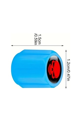 Fastbuy Mavi 4'lü Evrensel Kapak Seti - Kırmızı Kafatası Tasarım