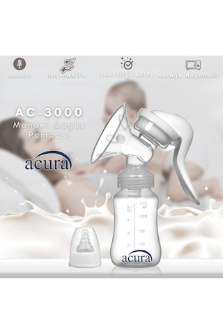 Acura Ac-3000 Masaj Ve Biberon Özellikli Manuel Göğüs Pompası