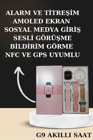 Nabız Ölçer Bileklikli Akıllı Saat Ve Dijital Göstergeli Bluetooth Kulaklık Çoklu Şarj Girişi